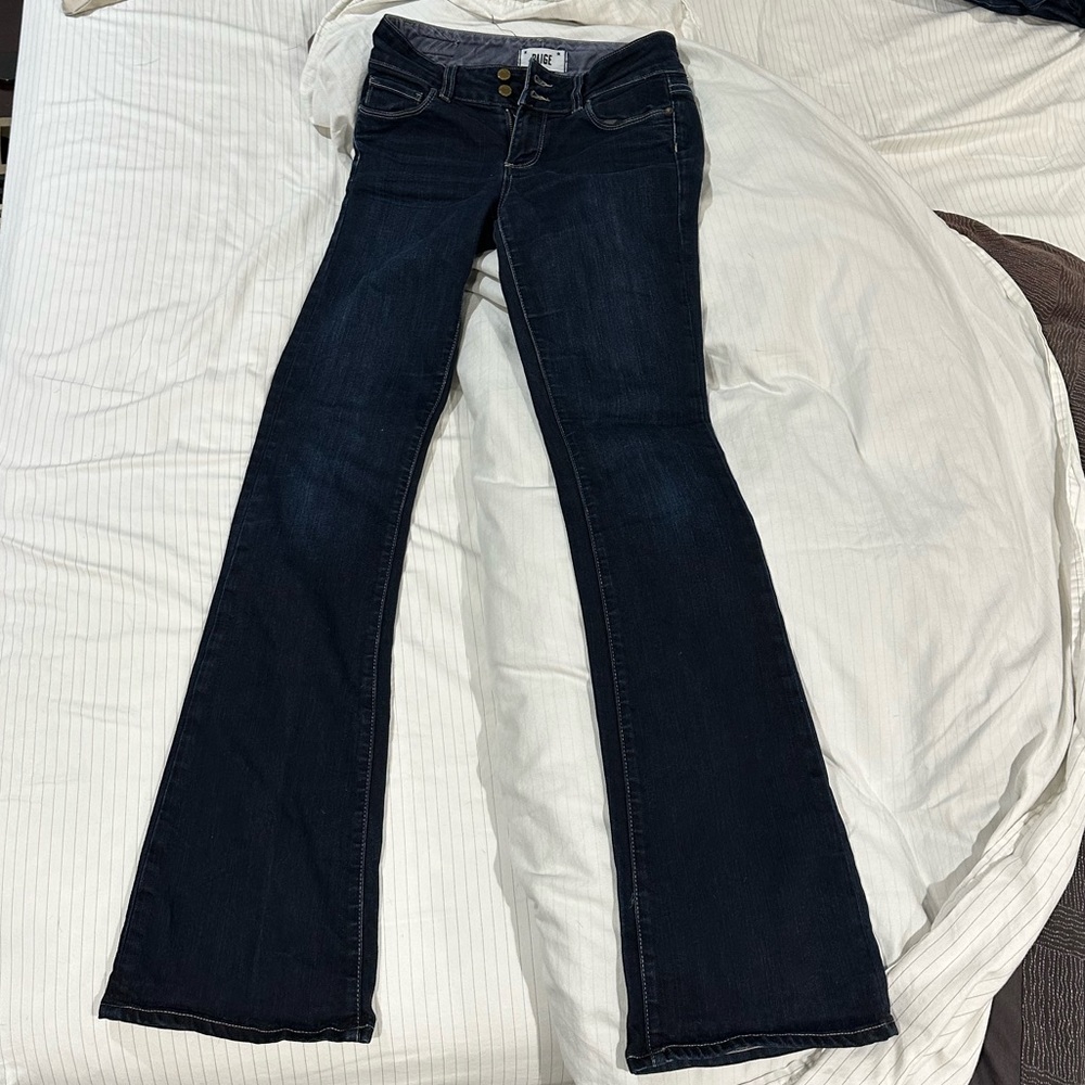 Paige Hidden Hills - Dark Wash - low rise - Flare leg - size 25